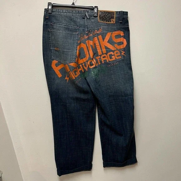 Akademiks Jeans Akademiks Mens Size Straight Leg Spell Out